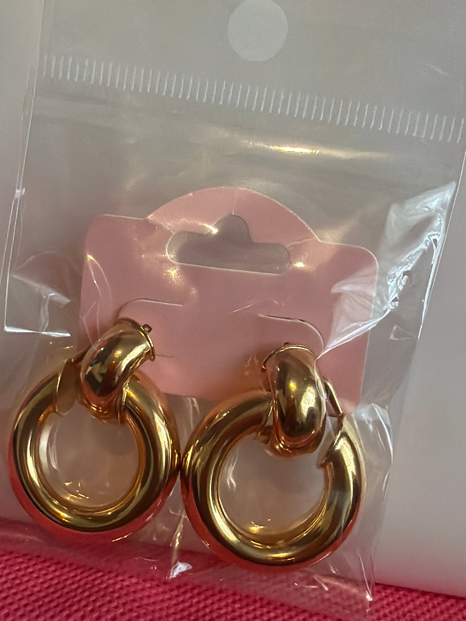 Brinco elo dourado G