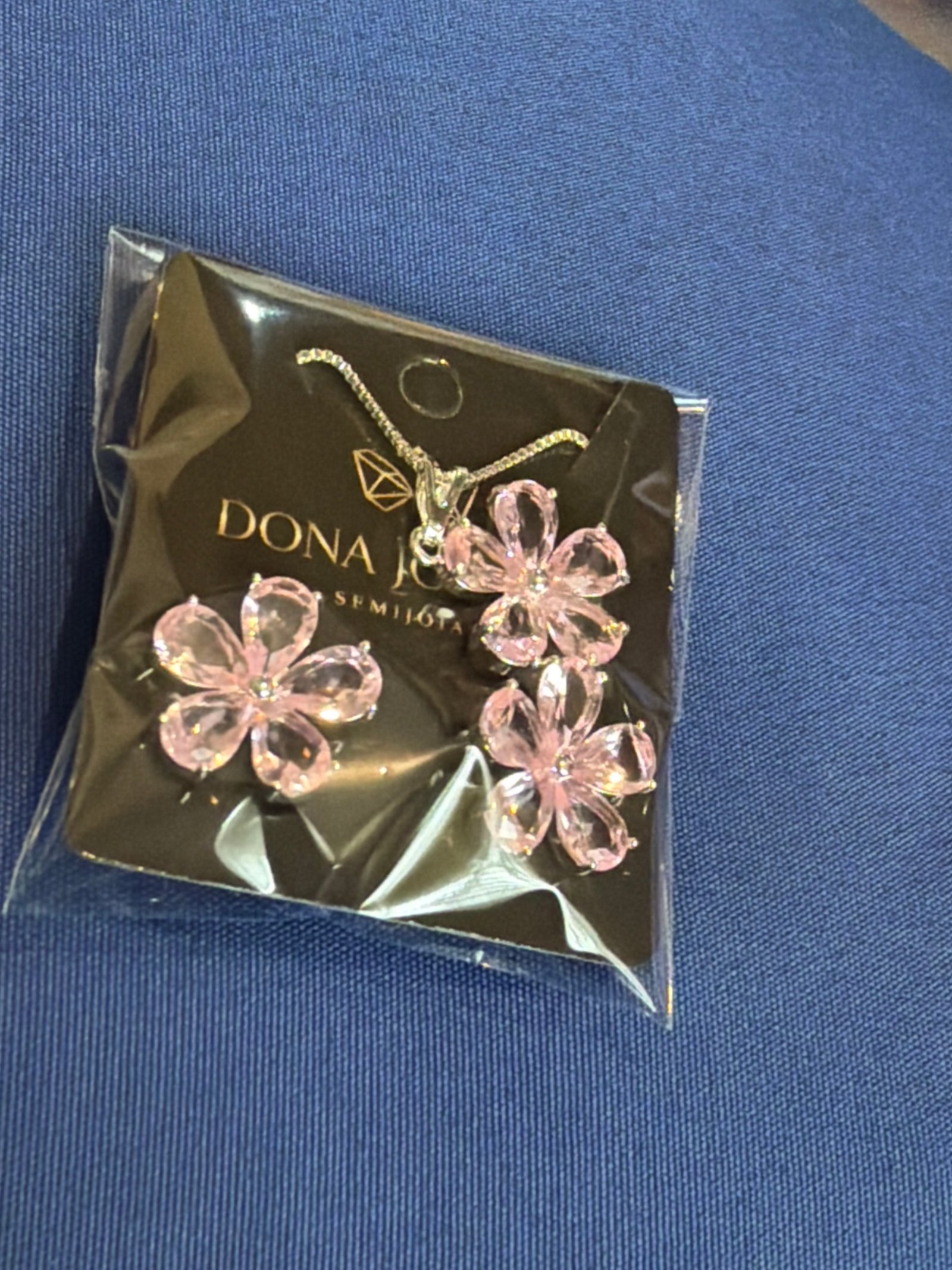 Conjunto flor rosa