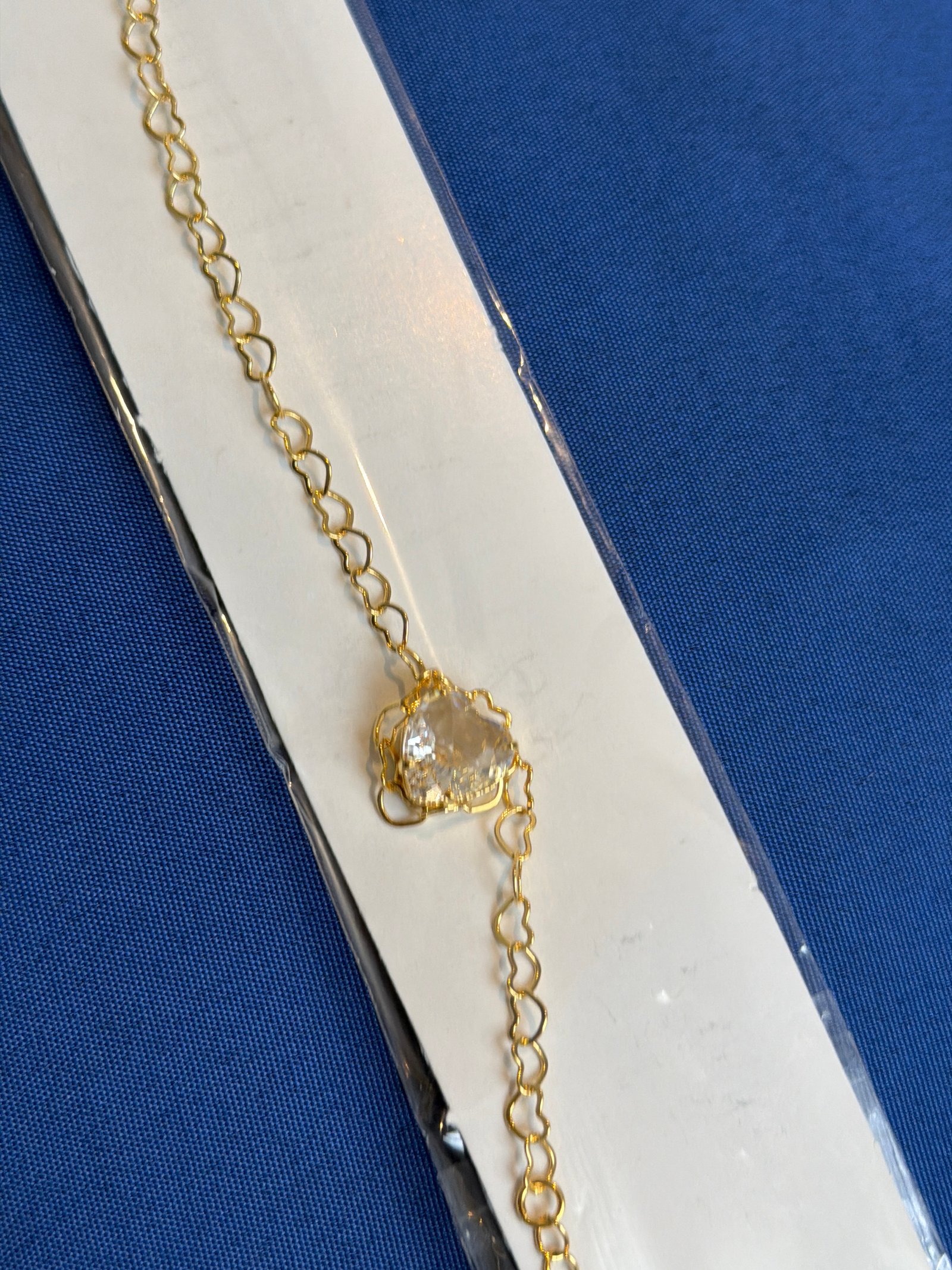 Pulseira coração cristal