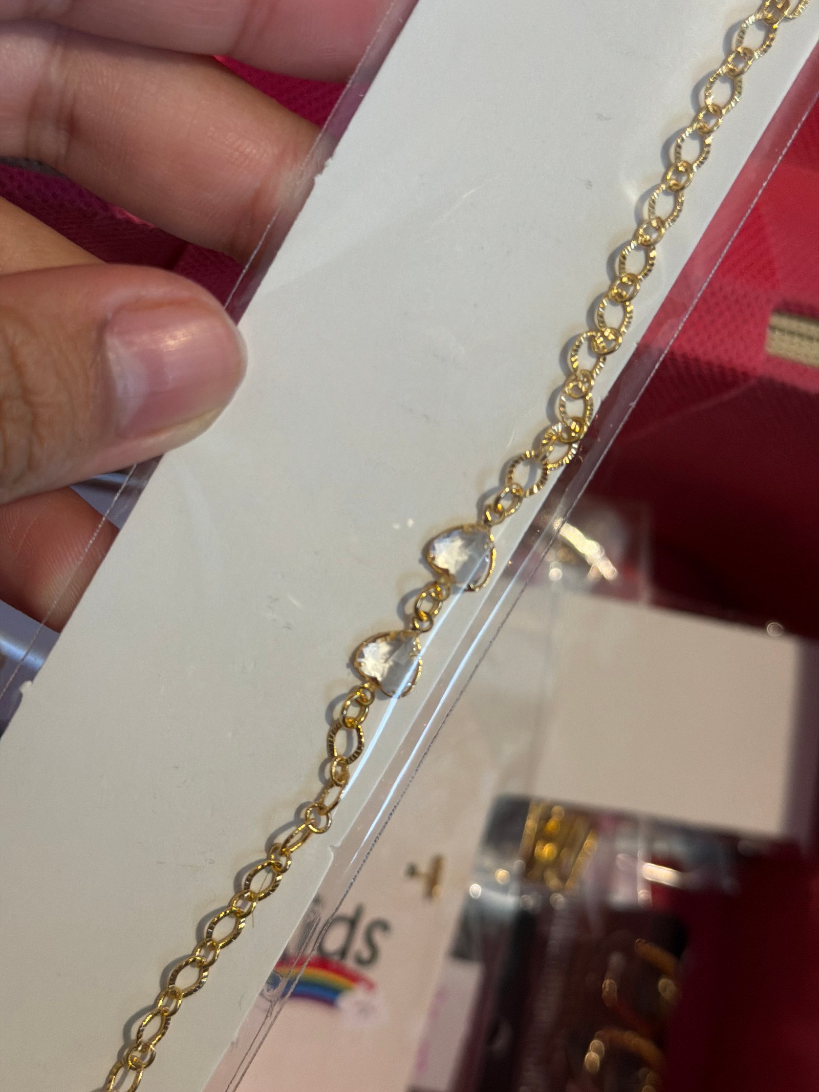Pulseira coração cristal
